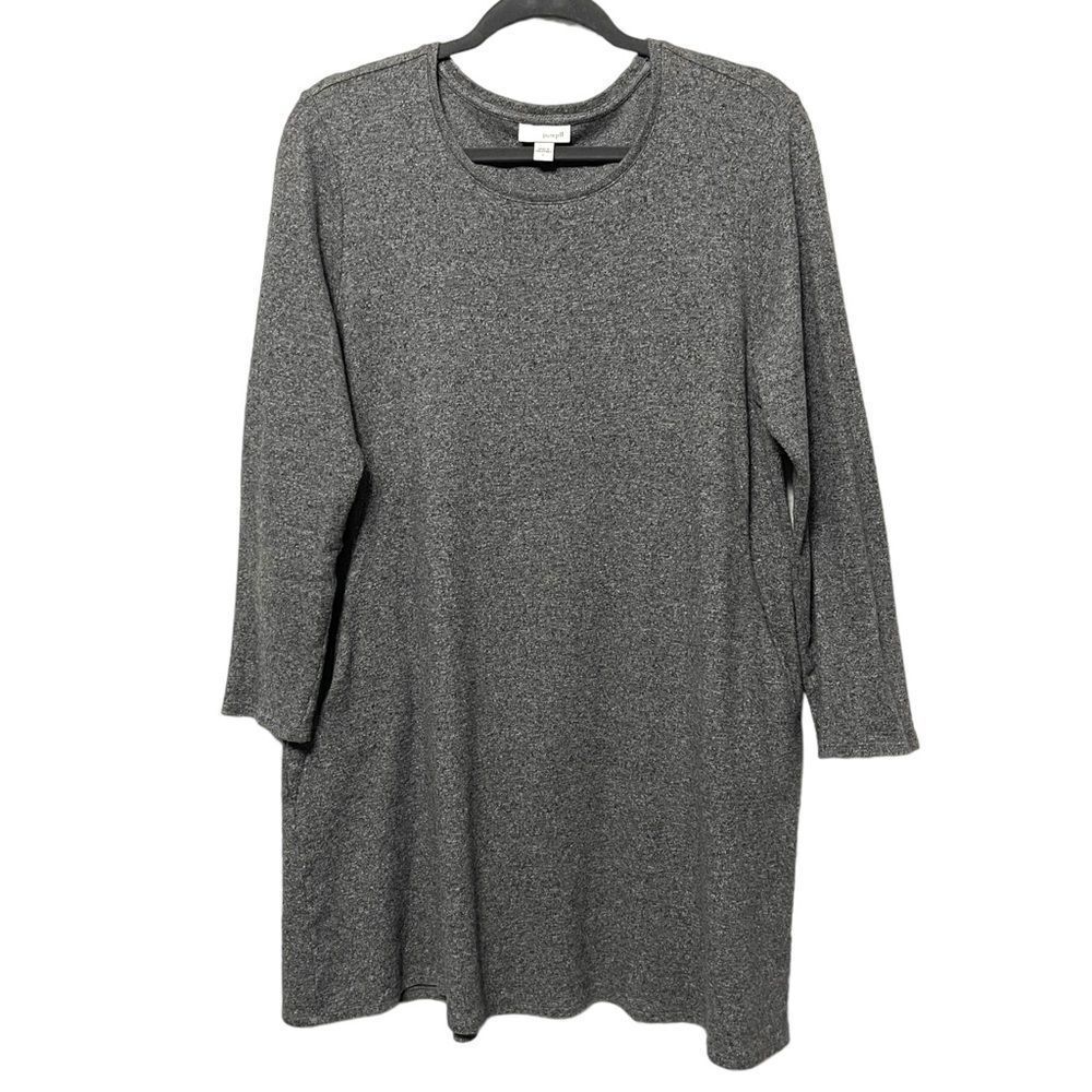 J. JILL Purejill Long Sleeve Pocket Shirt Dress L